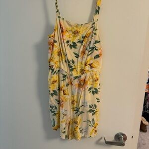 Floral Yellow and Green romper